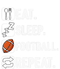 Eat Sleep Football Repeat Funny Football Player Coach Team Kids Long Sleeve Shirt