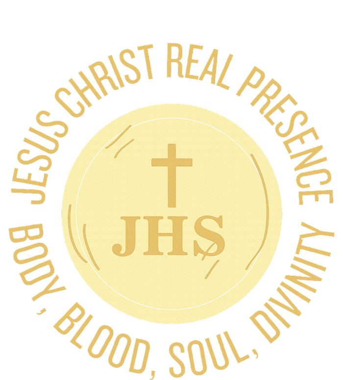 Eucharist Jesus Christ Presence Body Blood Soul Divinity Women's Crop Top Tee