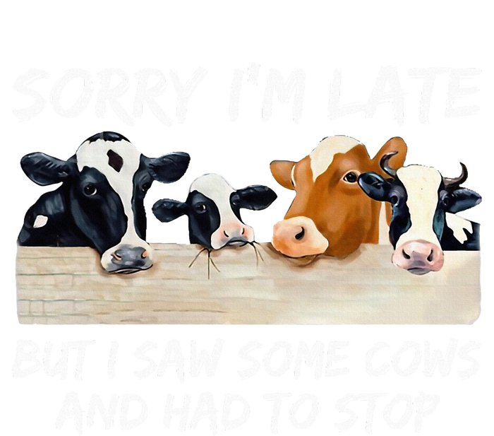 Sorry IM Late But I Saw Some Cows And Had To Stop Kids Long Sleeve Shirt