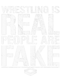 Wrestling Is Real People Are Fake Pro Wrestling Fan Retro Button