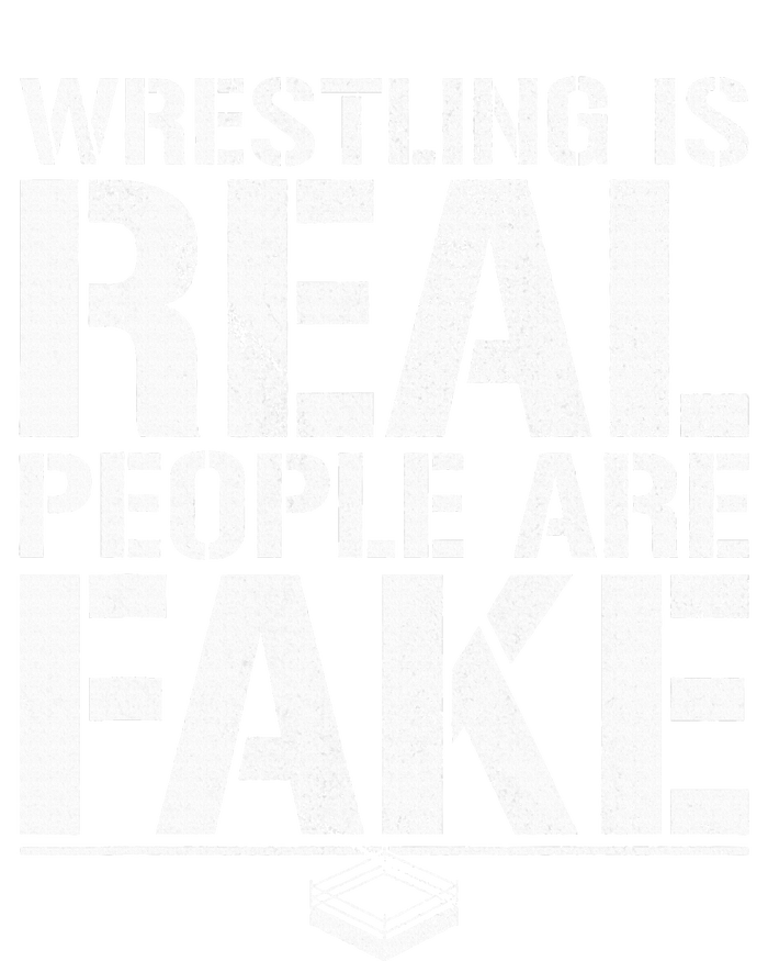 Wrestling Is Real People Are Fake Pro Wrestling Fan Retro Button