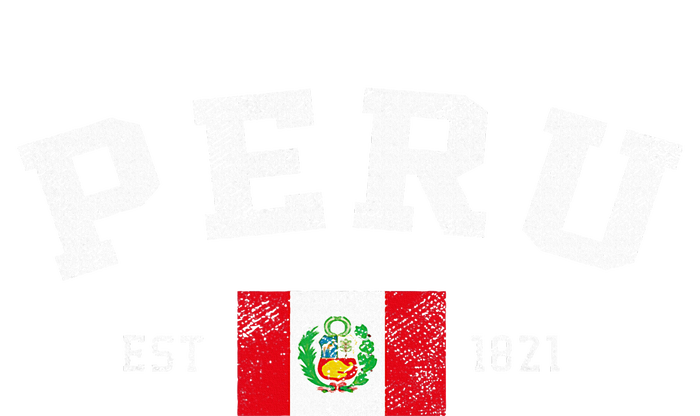 Peru Est. 1821 Peruvian Flag Independence Day Flat Bill Trucker Hat