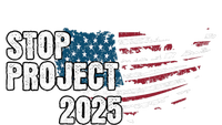 Stop Project 2025 Anti Trump American Flag Women's Crop Top Tee