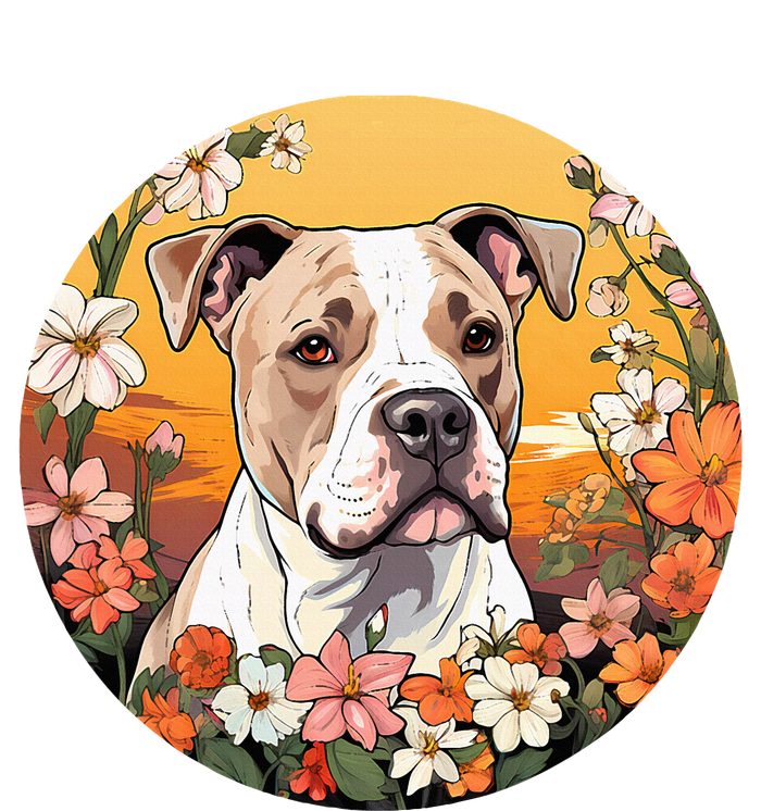 Cute American Bulldog Mountain Flower Meadow Dog Mom T-Shirt