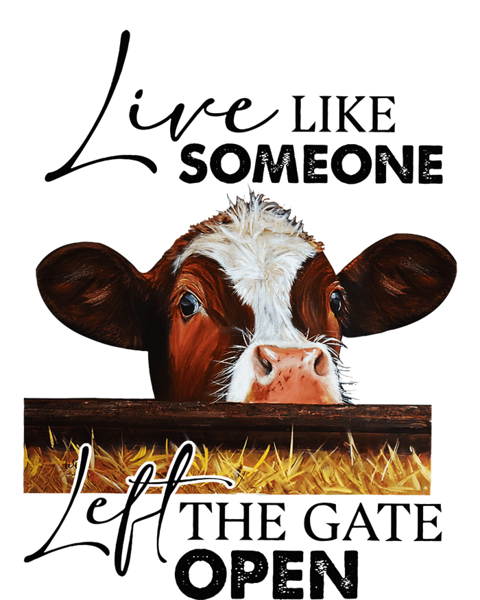 Live Like Someone Left The Gate Open Cow PosiCharge Competitor Tank