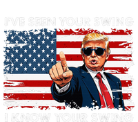 Quote Trump 2024 IVe Seen Your Swing I Know Your Swing Striped Beanie with Solid Band