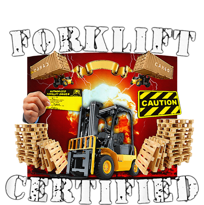 Forklift Certified Funny Forklift Oddly Specific Meme Ladies PosiCharge Competitor Racerback Tank