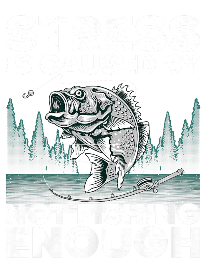 Stress Is Caused By Not Fishing Enough Funny Fishing Bass Fly Fishing Lovers Toddler Hoodie