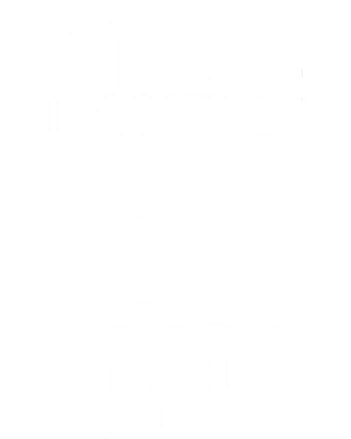 Stress Is Caused By Not Fishing Enough Funny Fishing Bass Fly Fishing Lovers Flexfit Unipanel Trucker Cap