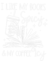 Funny Spicy Books I Like My Books Spicy And My Coffee Icy Cropped Pullover Crew