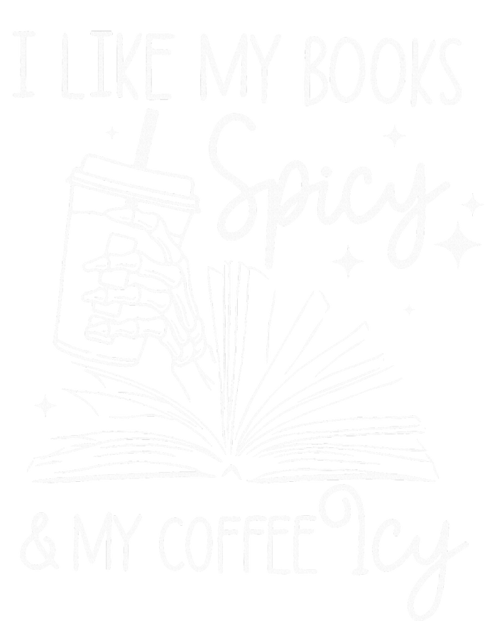 Funny Spicy Books I Like My Books Spicy And My Coffee Icy Cropped Pullover Crew