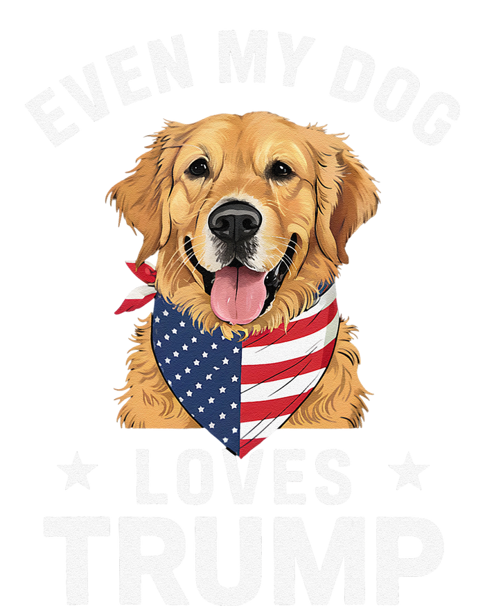 Retriever Even My Dog Loves Trump Usa Flag Bandana T-Shirt