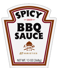 Halloween Matching Costume Spicy Bbq Sauce Bottle Label Grommeted Golf Towel