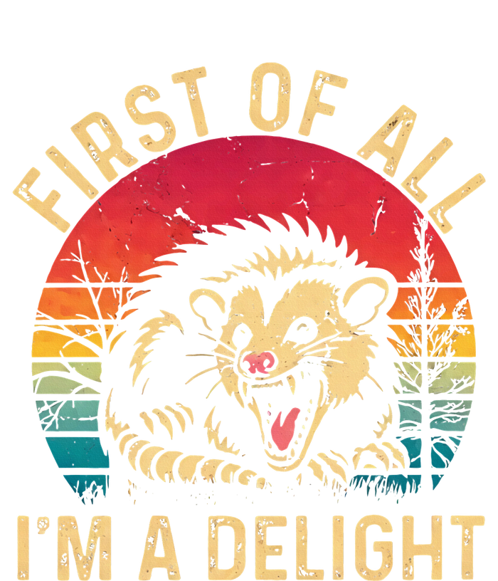 Vintage Retro First Of All IM A Delight Angry Possum Impact Tech Backpack