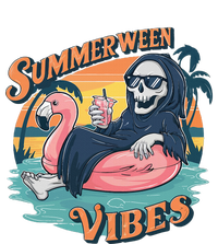 Summerween Vibes Skeleton Flamingo Float Summer Halloween T-Shirt