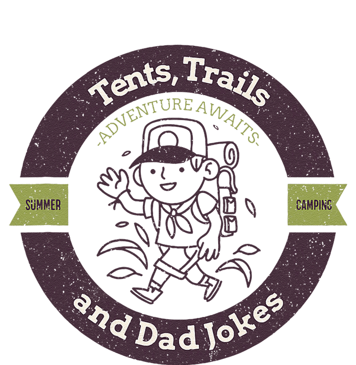 Tents Trails And Dad Jokes Camping Dad Gift Softstyle Adult Sport Polo