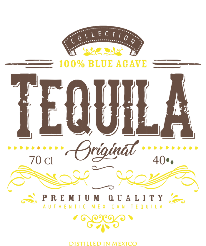 Mexican Tequila Cinco De Mayo Vintage Distressed Labell T-Shirt