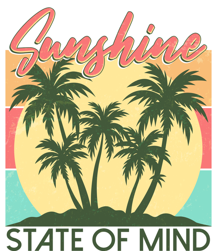 Vintage Sunshine State Of Mind Tropical Palm Trees Vacation Time Magnet