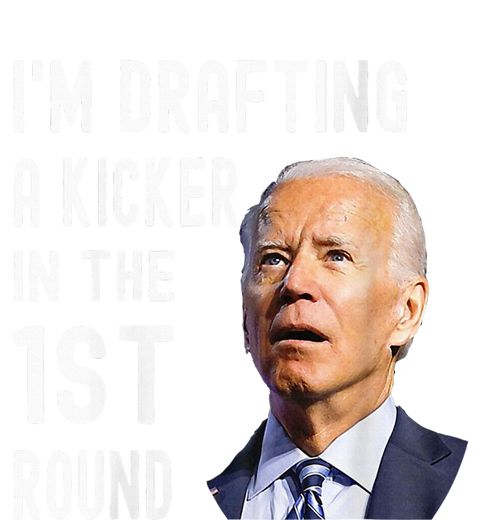 IM Drafting A Kicker In The 1st Round Funny Biden Confused Short Acrylic Beanie