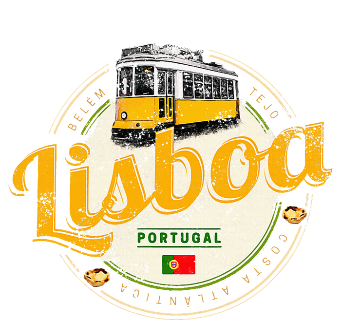 Lisbon Portugal With Retro Tram Vintage Souvenir Tank Top