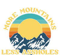 More Mountains Less Assholes Vintage Sunset Hiking Camping T-Shirt