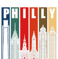 P.H.I.L.L.Y Retro Vintage Philadelphia Skyline P.H.I.L.L.Y City Pride Short Acrylic Beanie