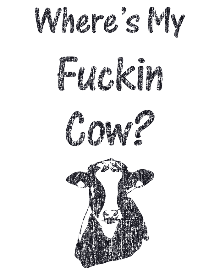 WhereS My Fucking Cow Funny Farmer Short Acrylic Beanie