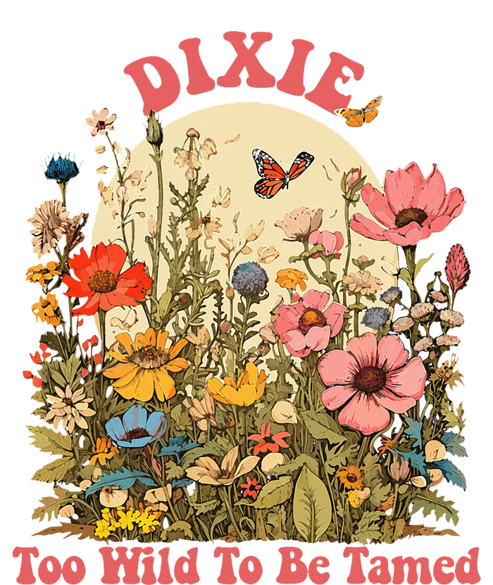 Dixie Name Cute Retro Wildflower Dixie Name Poster