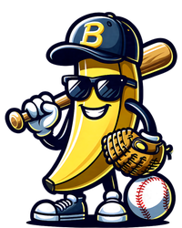 Banana Playing Baseball Fruit Lover Baseball Player Softstyle CVC T-Shirt