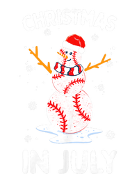 Christmas In July Funny Baseball Snowman T-Shirt