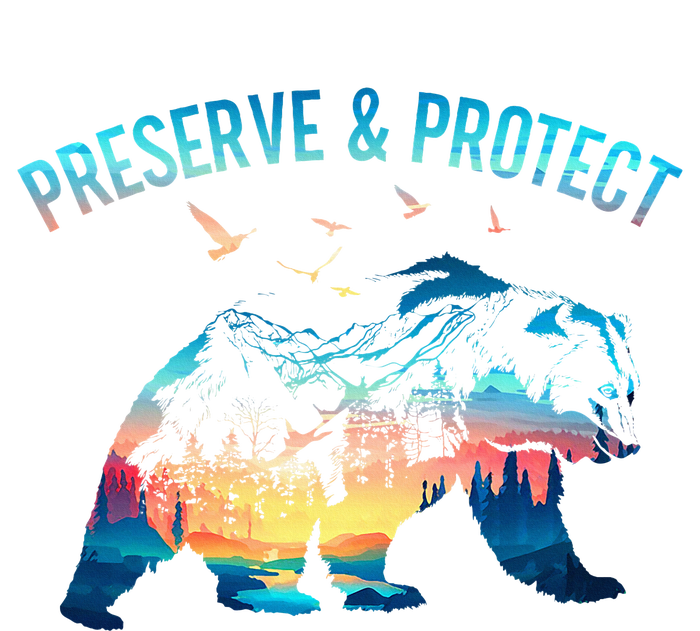 Preserve & Protect National Park Nature Forest Bear Wildlife Cooling Performance Crew T-Shirt