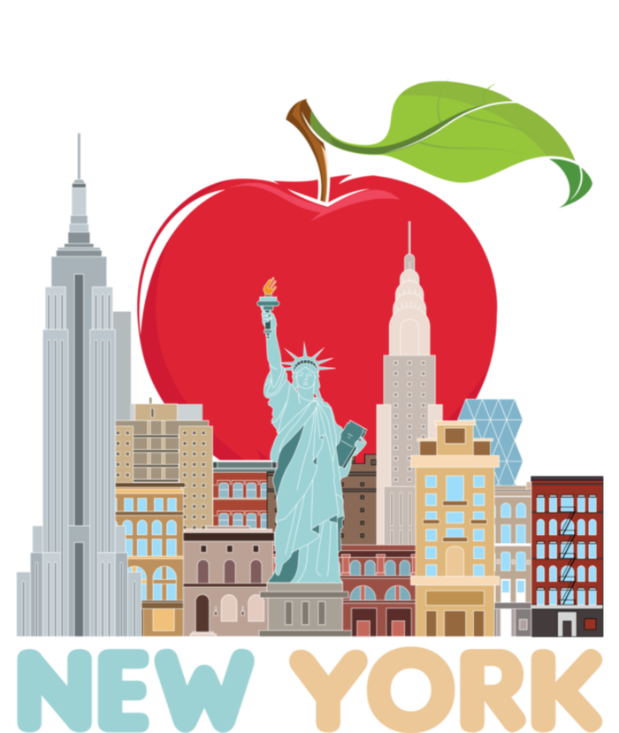 New York City Skyline Gift Big Apple State Souvenir Nyc V-Neck T-Shirt