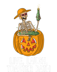 Skeleton Live Laugh Toaster Bath Funny Haloween PosiCharge RacerMesh Polo