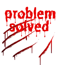 Bloody Problem Solved Halloween Scary Horror Print Effect Large Microfiber Waffle Golf Towel