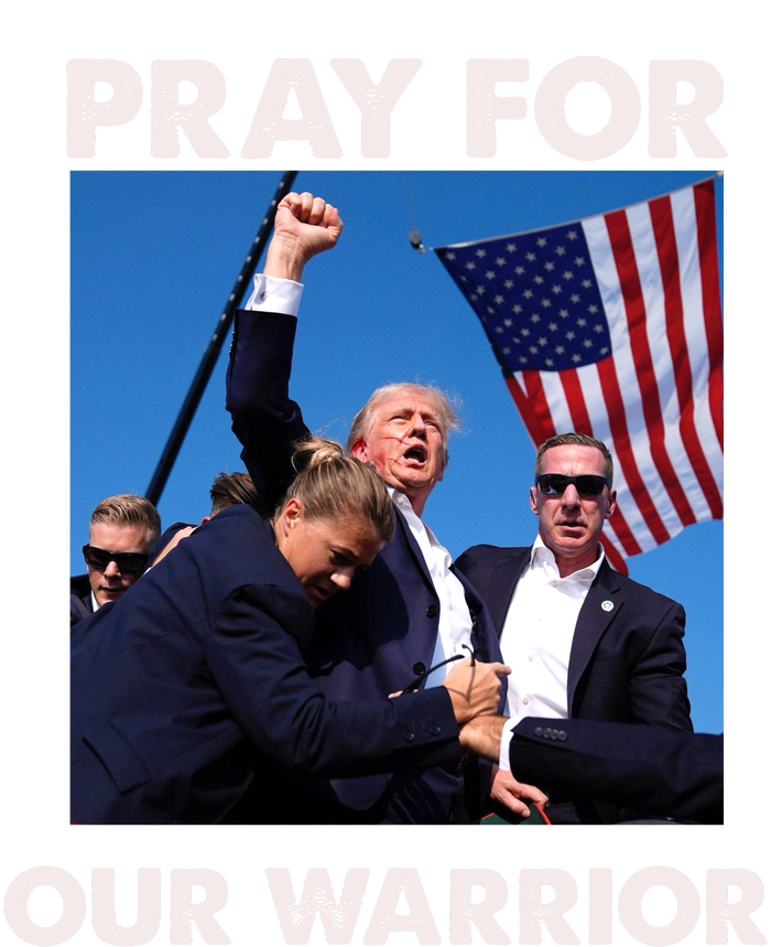 Pray For Our Warrior Pray For Trump Trending Trump Was Just Shot At Women's Crop Top Tee