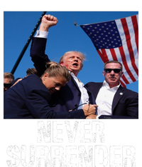 Never Surrender Trump Statement Shooting Pray For Trump Sustainable Knit Beanie