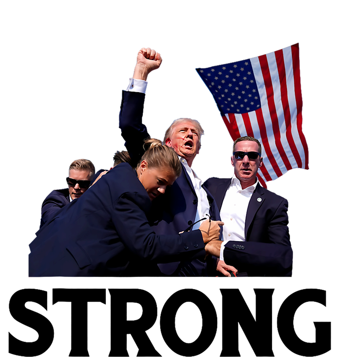 Trump Strong Fist Hand Us Vote Trump 2024 Survives Rally Silk Touch Performance Long Sleeve Polo