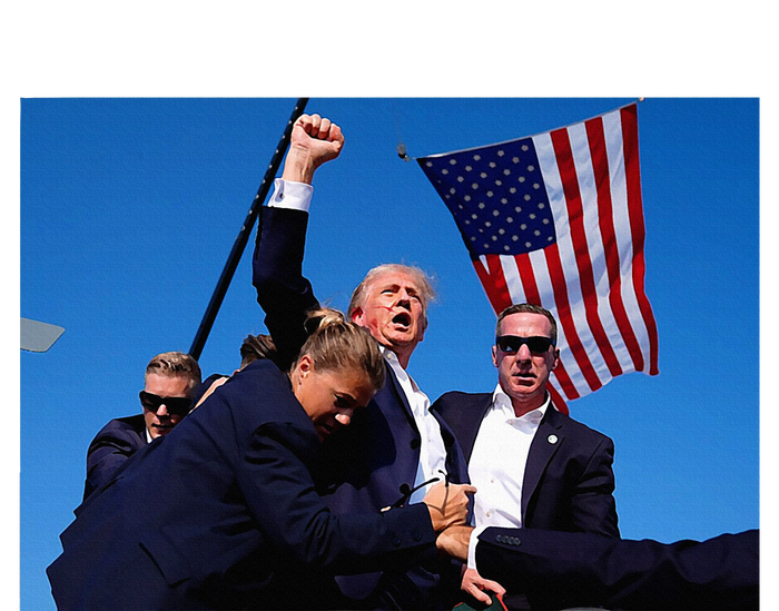 Donald Trump Photo After The Shooting At His Rally Kids Tie-Dye T-Shirt