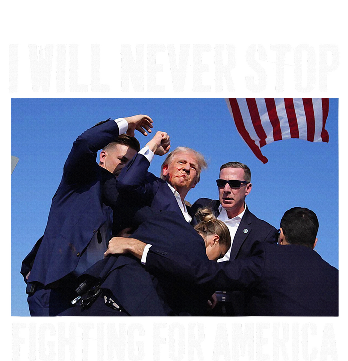 I Will Never Stop Fighting For America Trump Kids Tie-Dye T-Shirt