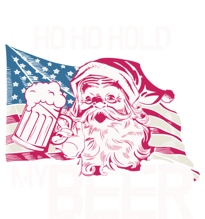 Christmas In July Santa Ho Ho Hold My Beer Funny Gift Women's Crop Top Tee