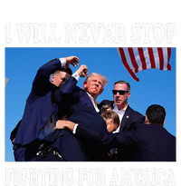 I Will Never Stop Fighting For America High Crown Mesh Back Trucker Hat