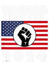 Trump Raised Fist Trump 2024 American Flag Patriot Poster