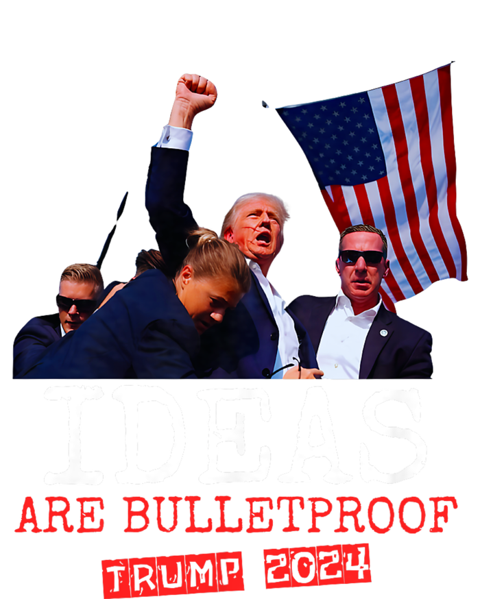 Ideas Are Bulletproof Trump 2024 Full Zip Hoodie