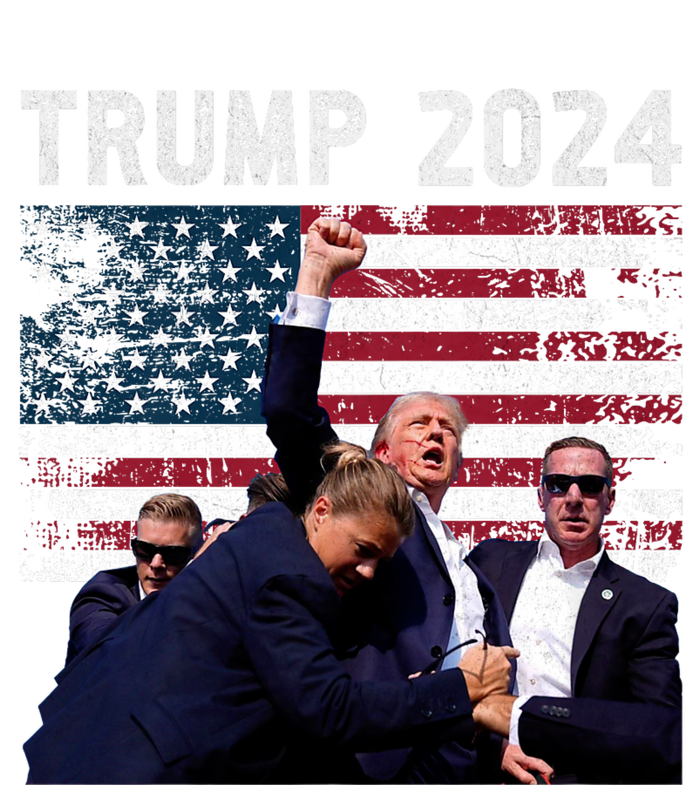 Trump 2024 Us Flag Donald Trump Election Rally Shooting 2024 T-Shirt