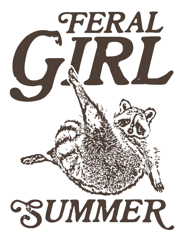 Feral Girl Summer Raccoon Vintage Sustainable Bucket Hat