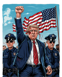 Trump Head Shot Fight Never Surrender Poster