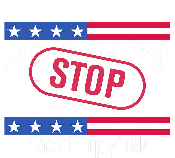 Stop Project 2025 Look It Up Y’All Anti Trump Cropped Pullover Crew