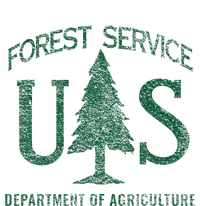 Us Forest Service (Distressed Green) Women's Crop Top Tee