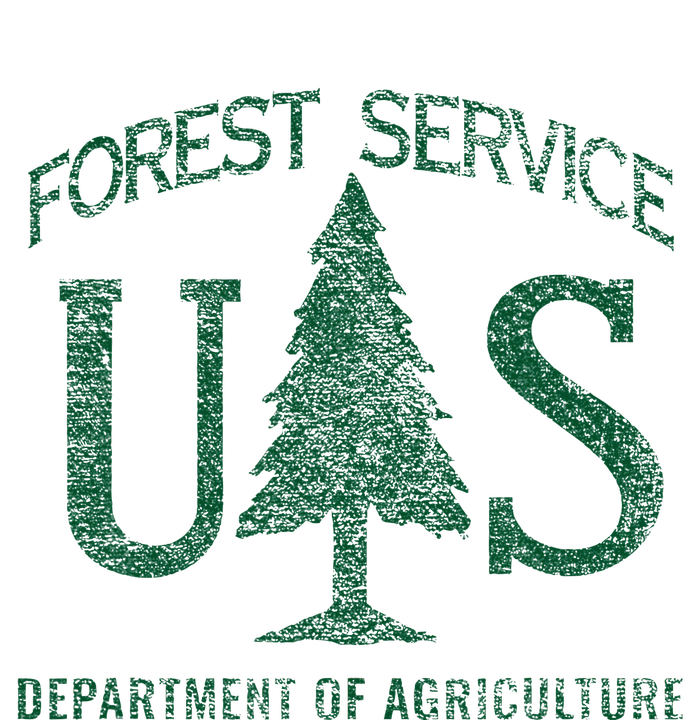 Us Forest Service (Distressed Green) Women's Crop Top Tee