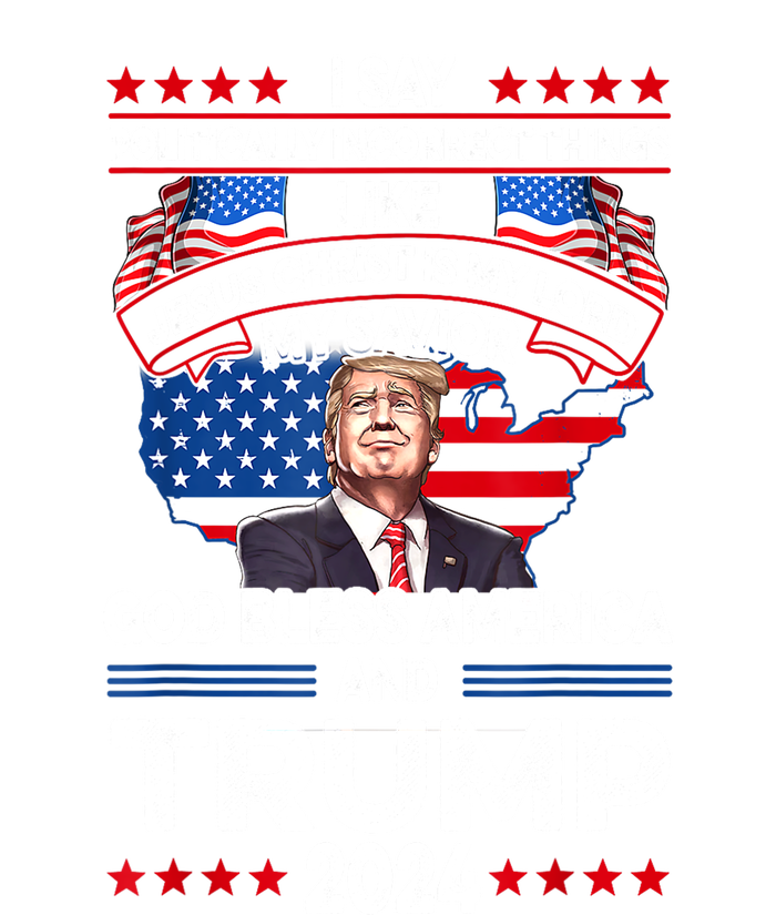 Funny God Bless America Jesus Christ Is My Lord Trump 2024 Gift T-Shirt